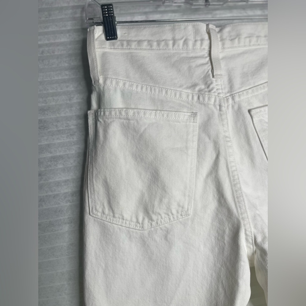 Madewell High-Rise Long Denim Shorts -Tile White - Women's Size 24 - Picture 12 of 16